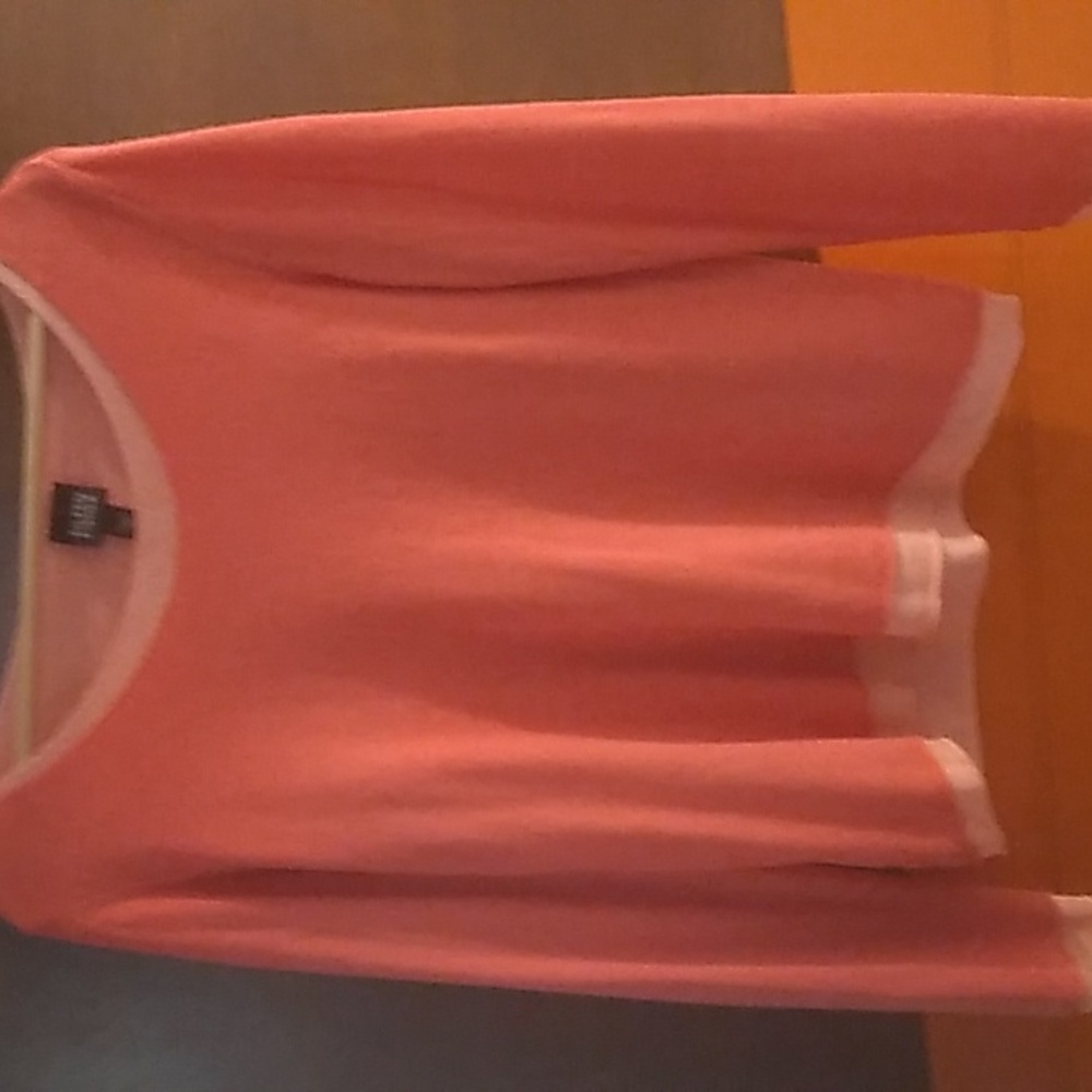 Eileen Fisher Salmon Crew Neck Sweater, Viscose & Wool, Small. EUC. - Picture 1 of 8